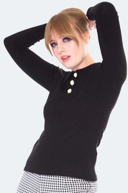 1960s Style Polo Collar Sweater Retro Vintage Style