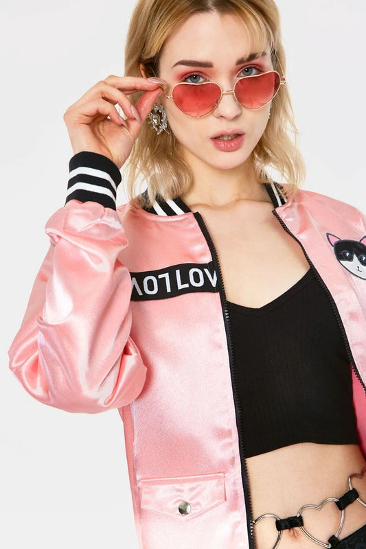 Gothic Punk Style Y2K Shades in Pink