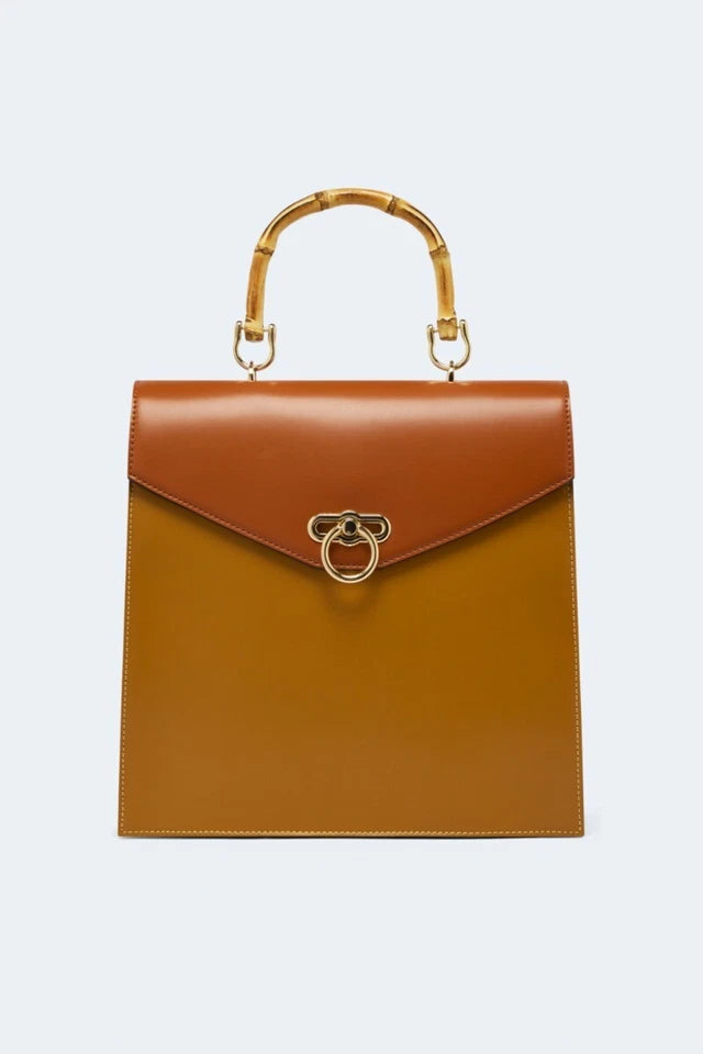 Retro Vintage Bamboo Handle Shoulder Style Bag