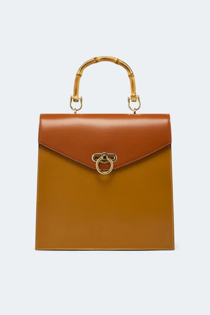 Retro Vintage Bamboo Handle Shoulder Style Bag