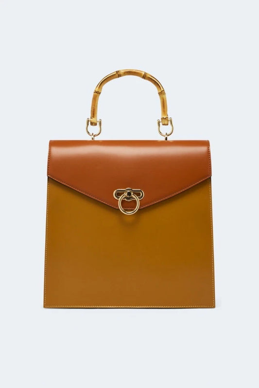Retro Vintage Bamboo Handle Shoulder Style Bag