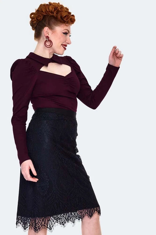 Lace Midi Retro Vintage Style Skirt