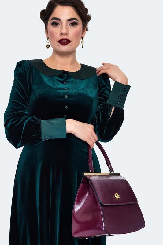 40s Retro Vintage Style Flap Tote Bag