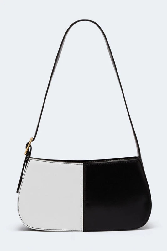 60s Retro Vintage Black And White Shoulder Style Bag