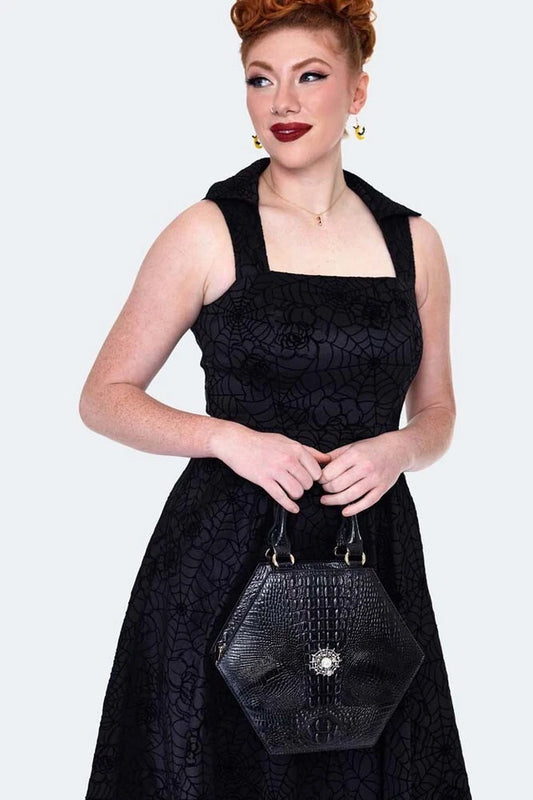 Spiderweb Retro Vintage Detail Shoulder Style Bag