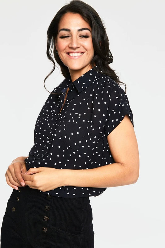 Vintage Style Brie Brie Polka Dot Retro Shirt