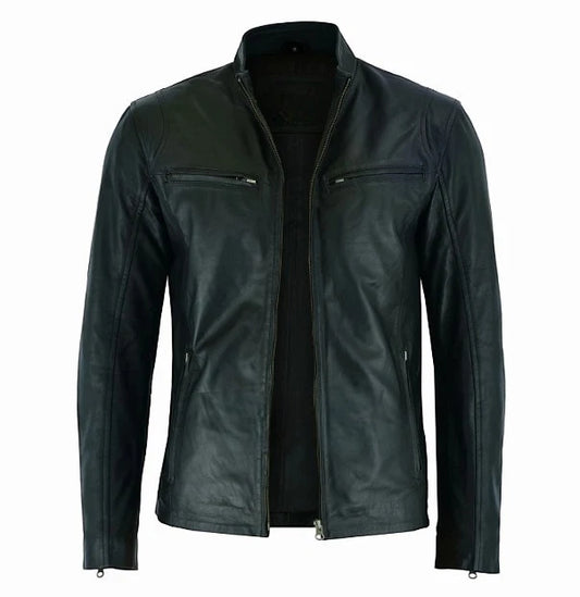 Men Leather Jacket Real Leather Jacket Hooper Style Jacket Sheep Skin Jacket