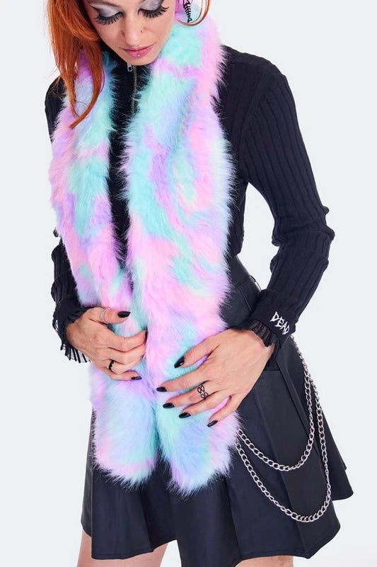 Sweet Enough Gothic Alternative Style Faux Fur Stole