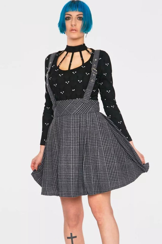 Grey Days High Waisted Gothic Punk Style Skirt