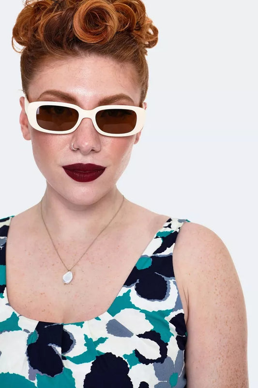1960's Ladies Cream Sunglasses Vintage style Beach Summer Sunglasses Retro