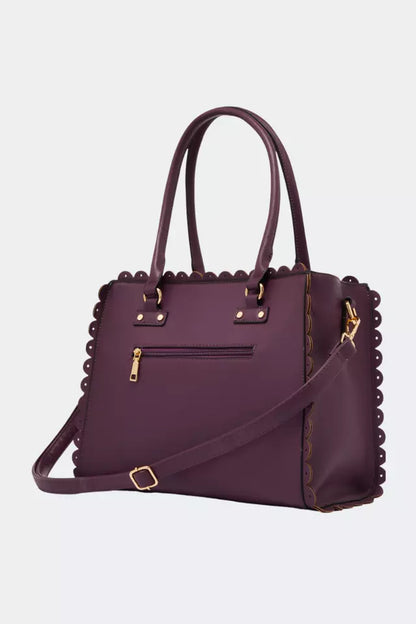 60S Retro Vintage Front Pocket Style Purple Tote Bag