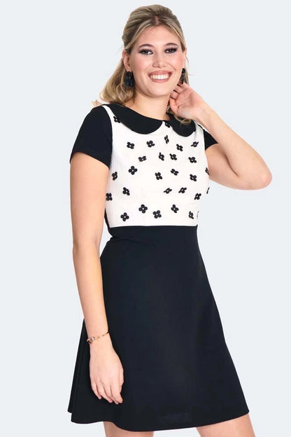 1960S Retro FLORAL FLARE VINTGE STYLE DRESS