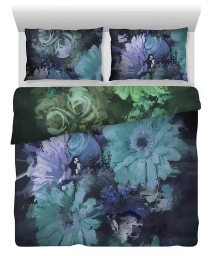 Florista Green & Blue Duvet Quilt Cover Set Premium Quality 100% Cotton