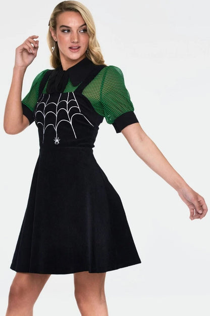 Women Retro SPIDER WEB FLARE Vintage Style DRESS