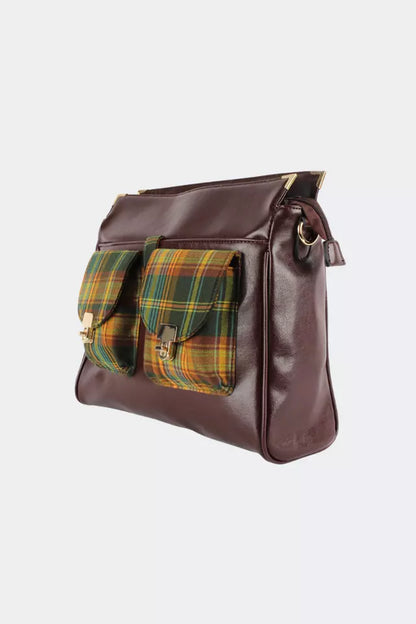Ladies Vintage Tartan Shoulder bag Retro Fashion Stylish Hand Bag