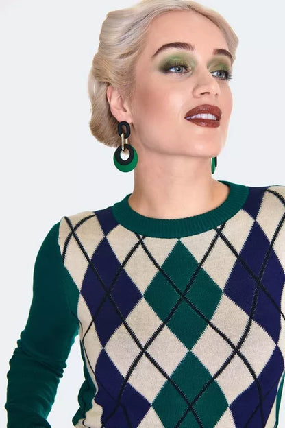 Argyle Retro Vintgae style Sweater