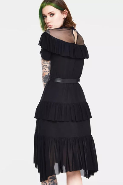 Meet Your Destiny Decadent Frill Gothic Alternative Style Dress