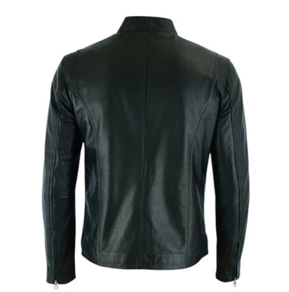 Men Leather Jacket Real Leather Jacket Hooper Style Jacket Sheep Skin Jacket